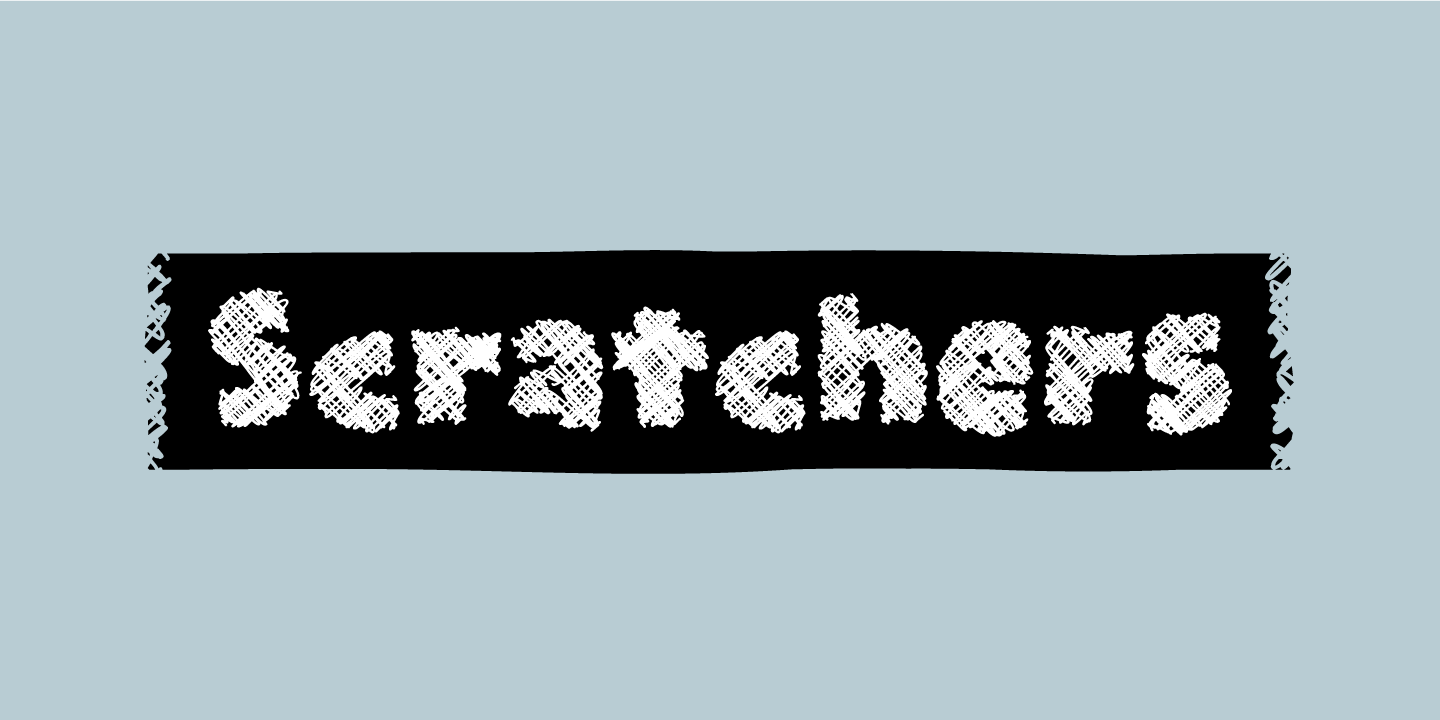 Пример шрифта Scratchers #1